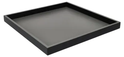 Produktbild von Gift Company Tablett Neo, rechteckig, Dekotablett, Ablage, MDF, Dunkelgrau / Schwarz, 32.5 x 32 cm, 1202201038