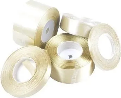 Zdjęcie produktu dla Wstążka Satynowa Do Pakowania Prezentów Ozdobna Złota-2 6mm 32m