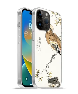 Produktbild von MuchoWow® Handyhülle Schutzhülle Hülle für Apple iPhone 14 Pro - Softcase Vintage - Vogel - Japanisch - Schriftzeichen Silikon Softcase Handy Hülle - Umschlag
