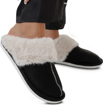 Immagine prodotto di Pantofole morbide da donna SlipOn Pantofole Alma Nero Taglia 36/37