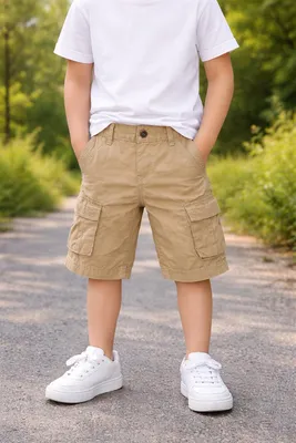 Produktbild von 83255 Blue Seven Jungen Bermuda Beige Gr. 98 – Bequeme und leichte Kinder Shorts – Jungen Sommerhose für Kindergarten, Freizeit & Alltag – Stylische B