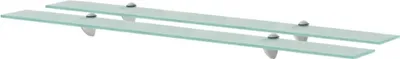 Produktbild von The Living Store Schwebende Regale 2 Stk. Glas 100x20 cm 8 mm