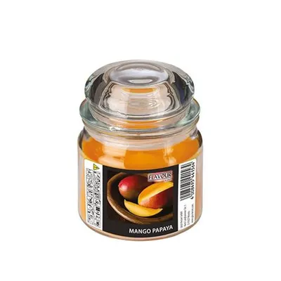 Produktbild von Flavour by GALA 4x Bonbonglas mit Wachsfüllung, MAXI Ø 90 mm · 120 mm pfirsich - Mango-Papaya