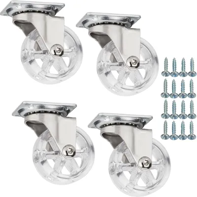 Produktbild von SOTECH Möbelrolle RAPID Ø 50 mm transparent – ohne Bremse (4 Stück)