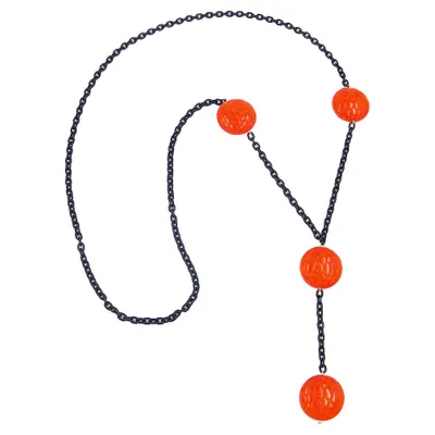 Produktbild von Kette Krokoperle rot-transparent rot 90 cm