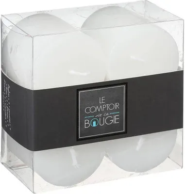 Produktbild von 4er-set rustikale kerzen "olia" weiß 60g  - Atmosphera créateur d'intérieur