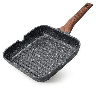 Obrázek produktu pro Nepřilnavá grilovací pánev pro indukční varné desky - 24 cm, čtvercová