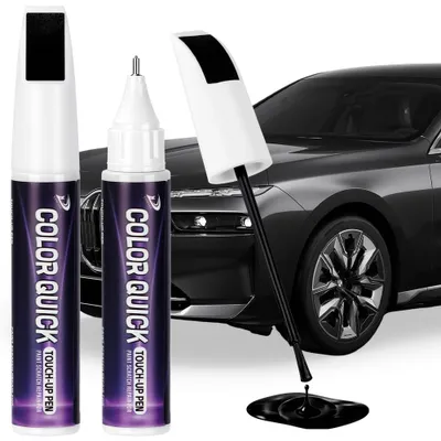 Obrázek produktu pro Lakovací tužka na auto, sada 2 v 1 pro opravu disků, 2 kusy, černá, 12 ml