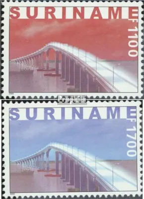 Produktbild von Briefmarken Suriname 2000 Mi 1737-1738 (kompl.Ausg.) postfrisch Brücke