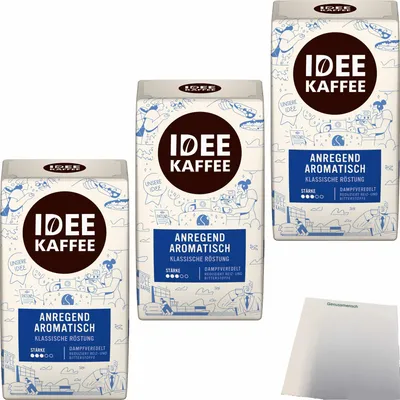 Produktbild von Filterkaffee Idee Kaffee Classic 3er Pack (3x500g Packung) + usy Block