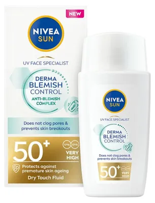 Immagine prodotto di Nivea Sun Derma Blemish Control Fluid do twarzy SPF50+, 40ml