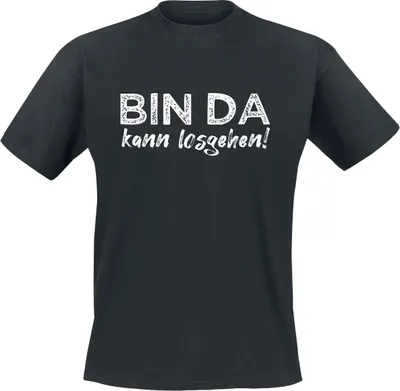 Produktbild von Sprüche T-Shirt Herren Bin da kann losgehen! schwarz L
