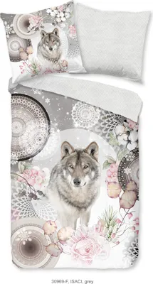 Produktbild von Duvet cover HIP 135x200 + 1* 80x80 cm - mandalas and a wolf