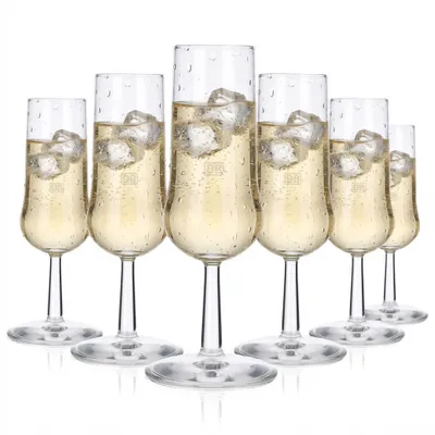 Produktbild von 6x Deutsche Bahn DB Glas 0,15l Sektkelch Flöte Champagner Secco Gläser Set