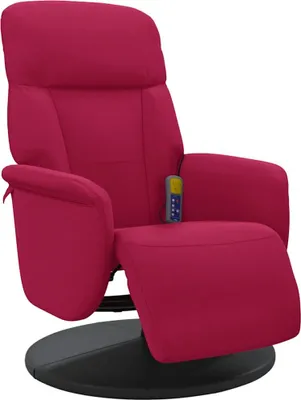 Produktbild von vidaXL Massagesessel mit Fußteil Weinrot Samt