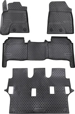 Produktbild von Fussmatten Set Element TPE Gummi 3D, wasserdicht, hoher Rand, rutschfest, passgenau – kompatible mit TOYOTA Land Cruiser, 200, 2012-2015 4 tlg.