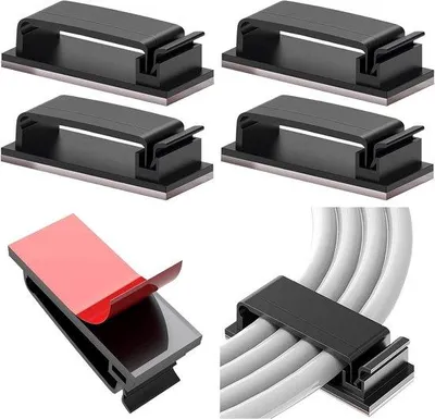 Produktbild von Famanu Kabelorganizer Set 5 Stück - Selbstklebend für Kabelmanagement