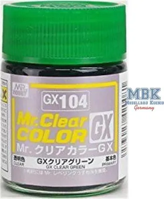 Produktbild von Mr Hobby - Gunze GX-104 - Mr. Color GX (18 ml) Clear Green - Neu