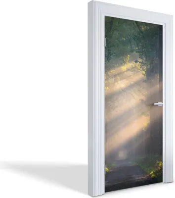 Produktbild von Wandtattoos Türen Selbstklebende Wandsticker Türtapeten - Waldrochen - 95 x 205 cm