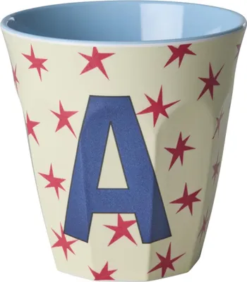 Produktbild von Rice Melamin Becher Medium Buchstaben Sterne A