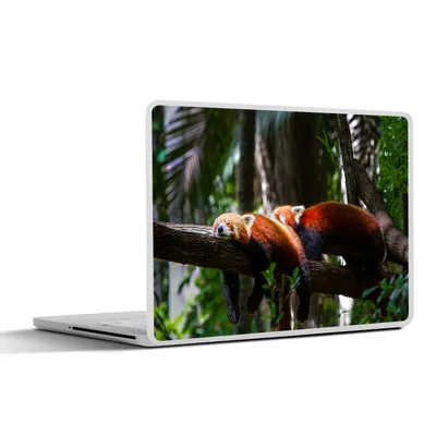 Produktbild von MuchoWow® Laptop Aufkleber Sticker Cover Panda - Baum - Holz 32.5x23.5 cm - Sticker für Laptop - Selbstklebend