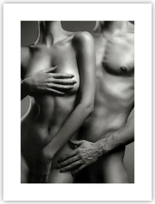 Produktbild von Poster - Poster ohne Rahmen - Frau Mann Nackt Paar - 30x40 cm - Wand Bild - Wanddeko - Wandbilder - Kunstposter - Wandposter - Bilder - Kunstdruck - Wanddekoration - Wandbild - P2XPA30x40-2721