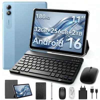 Produktbild von TABWEE T70 11“ Tablet, 32(8+24)+256GB, Android 16, 8000mAh, BT5.0, Face ID, Widevine L1, Rheinland, Umfasst Tastatur, Maus, Eingabestift usw