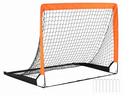 Produktbild von KOMFOTTEU Faltbares Fussballtor 2er Set | Fußballtor für Kinder & Erwachsene, Trainingstor mit Fiberglasstangen & Heringen für Garten, Strand, Park