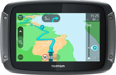 Produktbild von TomTom Rider 500, CAT, Tschechisch, Dänisch, Deutsch, Niederländisch, Englisch, Spanisch, Finnisch, Französisch,..., Ganz Europa, 10,9 cm (4.3"), 480 x 272 Pixel, MicroSD (TransFlash), 16 GB