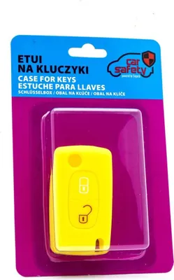 Image de Housse silicone Housse pour clés JAUNE pour Citroën Peugeot