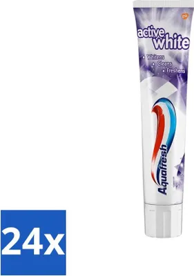 Obrázok produktu pre Aquafresh zubná pasta - bielenie - žiarivo biele zuby - 100 ml - hodnotné balenie - 24 kusov