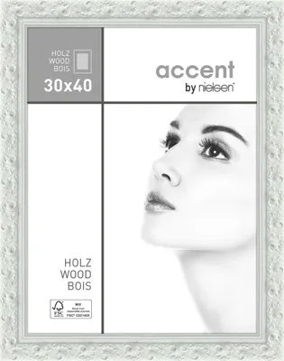 Produktbild von accent by nielsen Holz Bilderrahmen Arabesque, 30x40 cm, Weiß