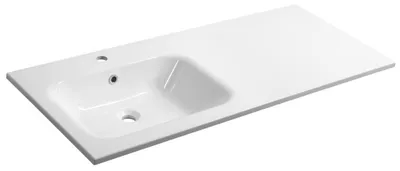 Produktbild von Sapho ARECA Gussmarmor-Waschtisch 121x51,5cm, links, weiß