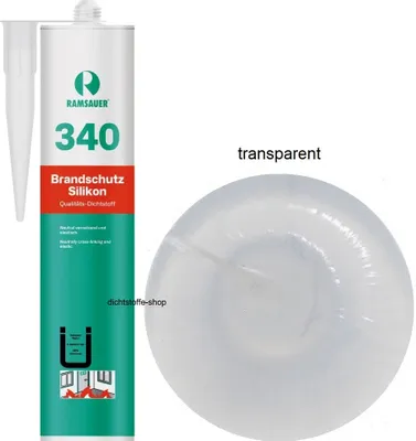 Produktbild von Ramsauer 340 Brandschutzsilion B1 1K Silikon Fugen Dichtstoff 310ml Kartusche transparent