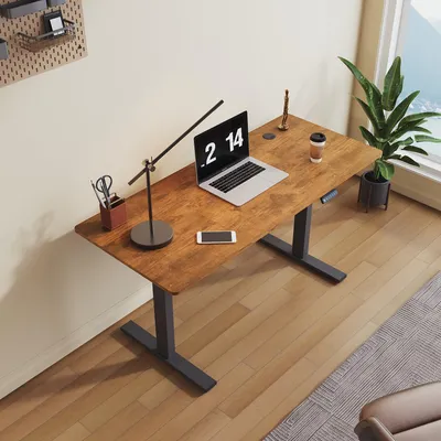 Productafbeelding van In Hoogte Verstelbaar Bureau Elektrisch - 140x60 cm - Gelegeerd Staal Frame
