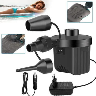 Produktbild von Elektrische Luftpumpe, 3 Düsen, Elektrische Pumpe für aufblasbares Schwimmbad, Luftmatratzen, Schwimmring, Pump-Luftbett