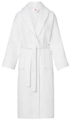 Image de Peignoir en éponge pour femme Ladeheid, 100 % coton piqué gaufré LA40-227 (Blanc (P01), S)