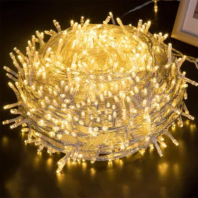 Produktbild von 30M 300LEDs, 8 trybów świecenia, wodoodporne lampki choinkowe LED IP44, zewnętrzne oświetlenie ogrodowe, oświetlenie do dekoracji wnętrz, oświetlenie imprezowe, ciepła biel