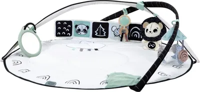Produktbild von Tiny Love Classic Gymini, 2-in-1 musikalische Baby-Spielmatte, ab 0 Monaten, Baby-Spielbogen, 20 Aktivitäten, Black & White Décor