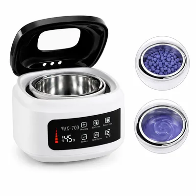 Produktbild von Wachswärmer 500ml, Warmwachs Erhitzer 100W mit Temperaturregelung, Wachsgerät für Haarentfernung zu Hause und im Kosmetikstudio, herausnehmbarer Wachstopf