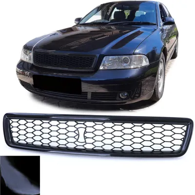 Kühlergrill Sportgrill Waben Gitter SCHWARZ GLANZ für Audi A4 B5 (8D) 1994-2001 – Produktansicht
