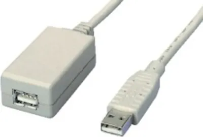Produktbild von Equip Aktive USB 2.0 A Verlängerungskabel Stecker auf Buchse, 5m, 5 m, USB A, USB A, USB 2.0, Männlich/Weiblich, Schwarz