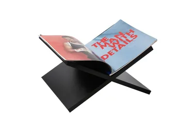 Produktbild von IvoQ Bücherständer – Schwarz – X-Form – Holz – 33x29x19,5 cm – Kreuzform