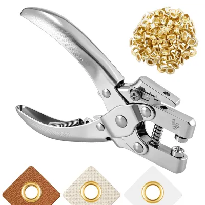 Ösen-Set 100 Stück 4,5 mm Metallösen mit Zange