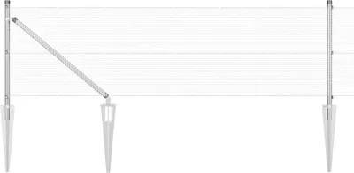 Produktbild von vidaXL Zaunpfosten aus pulverbeschichtetem Stahl, Silber, UV-beständig, 2500x3,2x80 cm