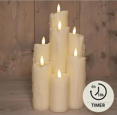 Produktbild von Anna's collection led druipkaarsen set ivoor 7-delig
