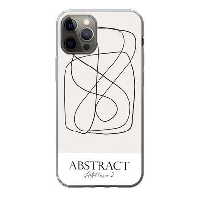 Produktbild von MuchoWow® Handyhülle Schutzhülle Hülle für iPhone 12 Pro Kunst - Linienkunst - Abstrakt Silikon Softcase Handy Hülle - Abdeckung