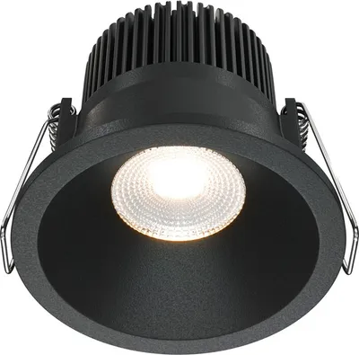 Produktbild von Maytoni Zoom Einbaustrahler, runde LED 6W, 3000K, IP65, Schwarz, Aluminium