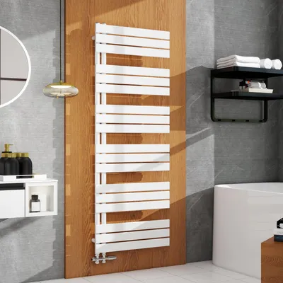 Produktbild von Acezanble Badheizkörper Flach 1599x600mm 1022W Weiß Handtuchwärmer Seitenanschluss Warmwasser