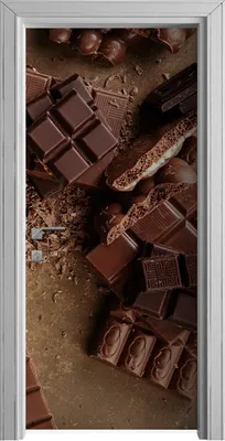 Produktbild von Tür Selbstklebende 90x210 cm Türfolie Türtapete Klebefolie - dunkel Schokolade